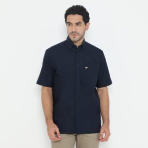 Jack Nicklaus Winter Kemeja Pria Lengan Pendek Regular Fit Navy