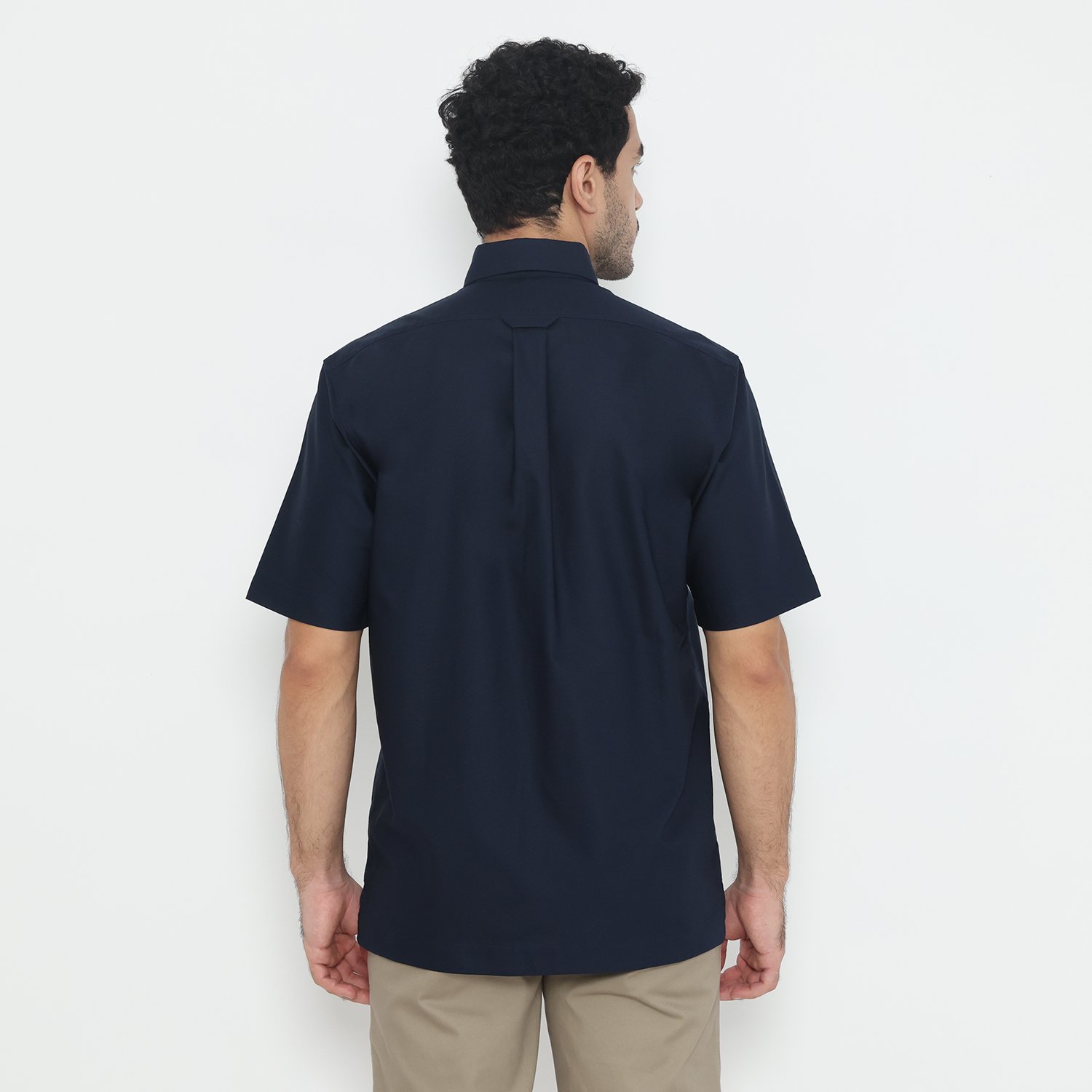 Jack Nicklaus Winter Kemeja Pria Lengan Pendek Regular Fit Navy - Image 5