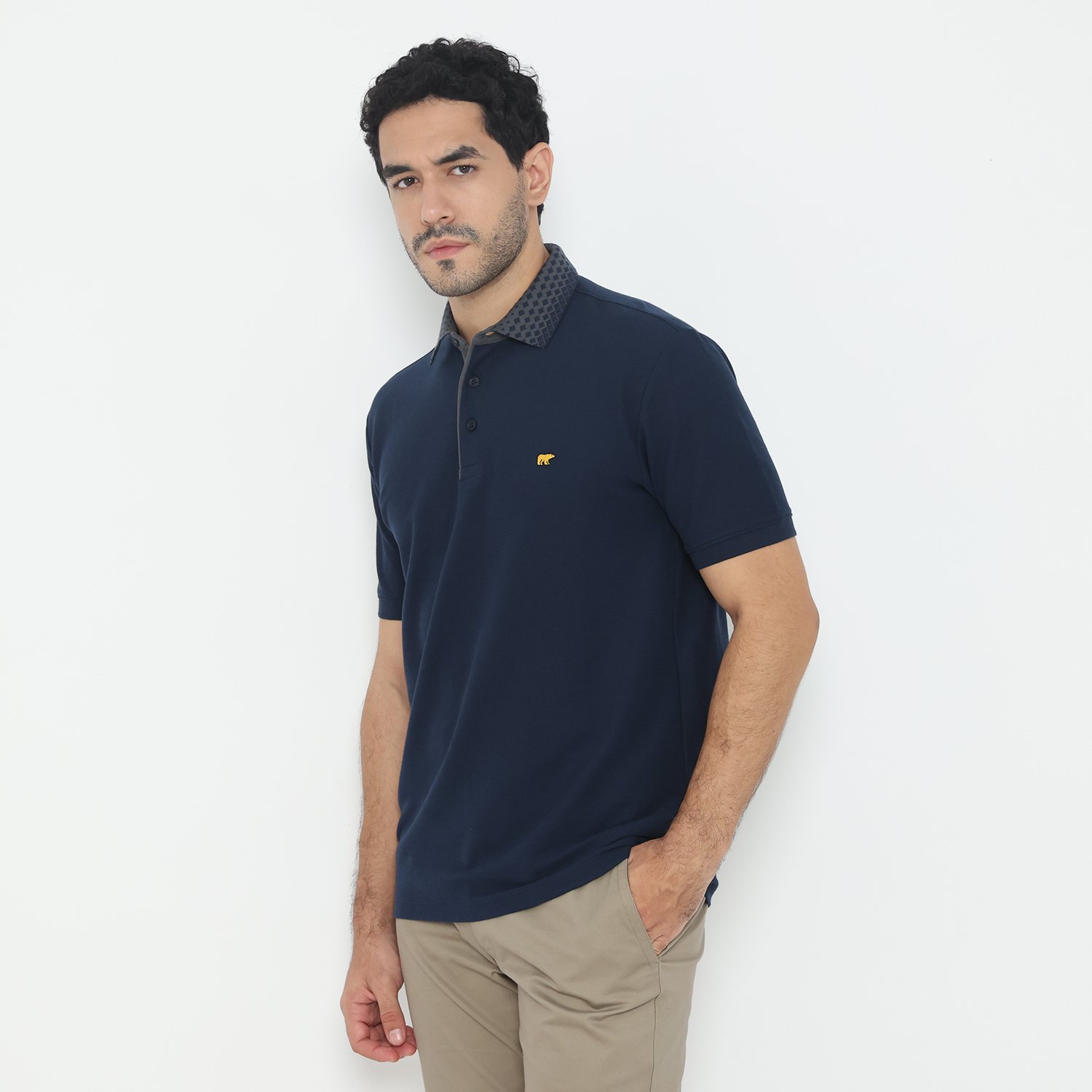 Jack Nicklaus Prospero Polo Shirt Pria Regular Fit Navy - Image 2