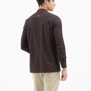 Jack Nicklaus Jet Set Kemeja Pria Lengan Panjang Slim Fit Dark Brown