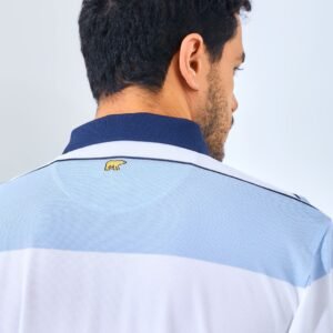 Jack Nicklaus Francofonte Premium Regatta Stripe Polo Blue Robin