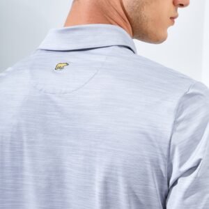 Jack Nicklaus Academy Premium Tonal Two Color Solid Polo Silver Coast