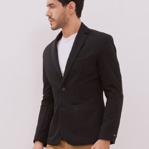 Jobb Aviland-T2 Blazer Pria Slim Fit Dark Hitam