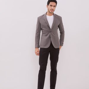 Jobb Aviland-T2 Blazer Pria Slim Fit Dark Grey