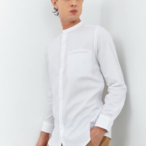 Jobb Azka Koko Pria Lengan Panjang Slim Fit Putih