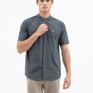 Jack Nicklaus Prestigio Kemeja Pria Lengan Pendek Slim Fit Dark Grey