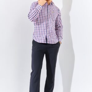 Jack Nicklaus Kerr Savoy Medium Check Long Sleeve Red Flex