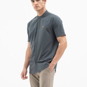 Jack Nicklaus Prestigio Kemeja Pria Lengan Pendek Slim Fit Dark Grey