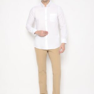 Jobb Bassein Kemeja Pria Lengan Panjang Slim Fit Putih