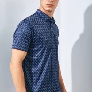 Jack Nicklaus Bayfield Premium Box Print Polo Classic Navy