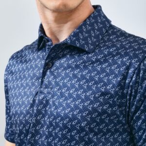 Jack Nicklaus Bayfield Premium Box Print Polo Classic Navy