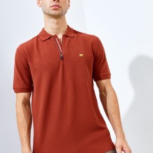 Jack Nicklaus Benedict Polo Shirt Pria Regular Fit Brown Red