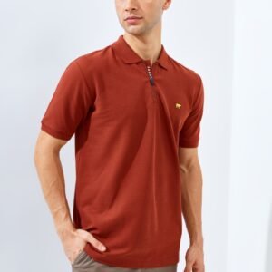 Jack Nicklaus Benedict Polo Shirt Pria Regular Fit Brown Red