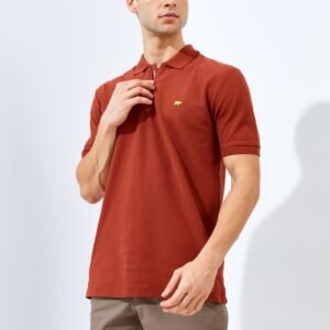 Jack Nicklaus Benedict Polo Shirt Pria Regular Fit Brown Red