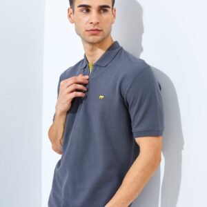Jack Nicklaus Benedict Polo Shirt Pria Regular Fit Iron Gate