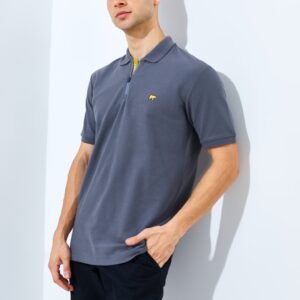 Jack Nicklaus Benedict Polo Shirt Pria Regular Fit Iron Gate