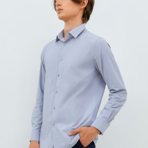 Jobb Beverly Kemeja Pria Lengan Panjang Slim Fit Light Grey