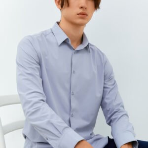 Jobb Beverly Kemeja Pria Lengan Panjang Slim Fit Light Grey