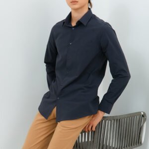 Jobb Beverly Kemeja Pria Lengan Panjang Slim Fit Dark Grey