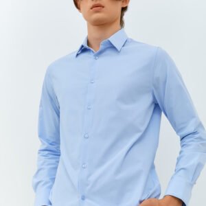 Jobb Beverly Kemeja Pria Lengan Panjang Slim Fit Light Blue