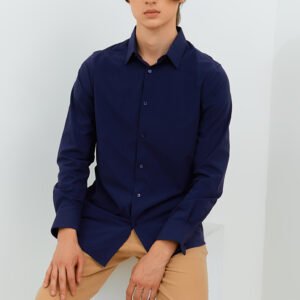 Jobb Beverly Kemeja Pria Lengan Panjang Slim Fit Navy