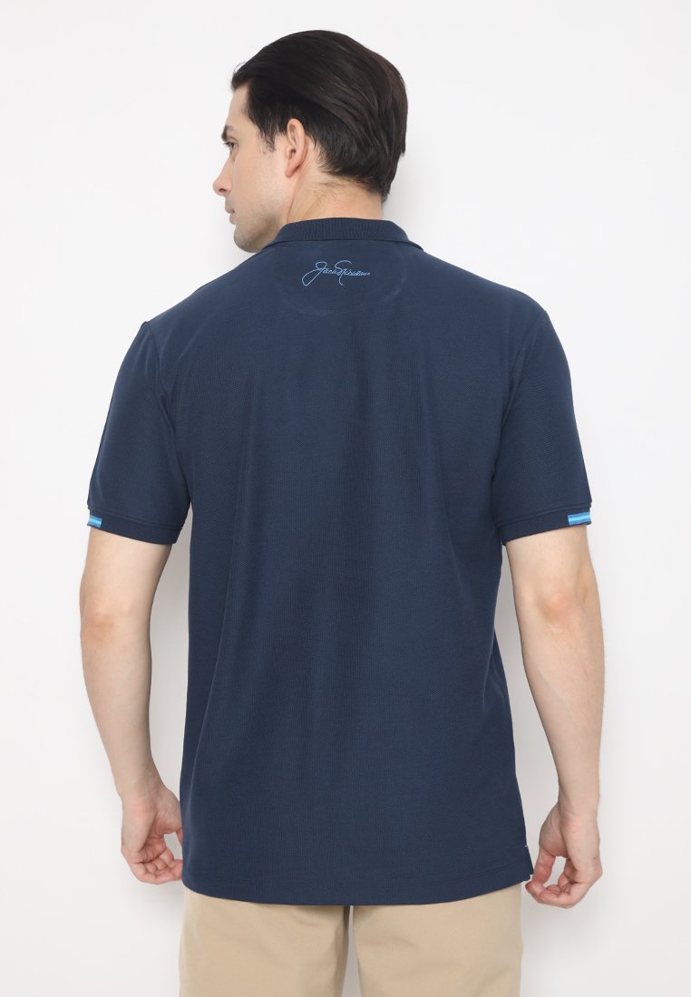 Jack Nicklaus Brave Polo Shirt Pria Regular Fit Navy - Image 3