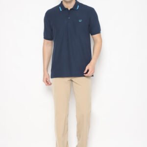 Jack Nicklaus Brave Polo Shirt Pria Regular Fit Navy