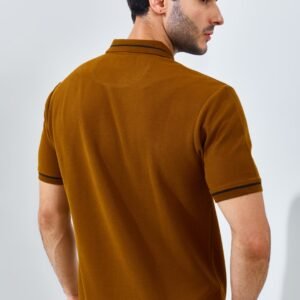 Jack Nicklaus Brehme Polo Shirt Pria Regular Fit Brwon