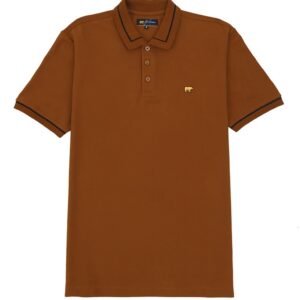 Jack Nicklaus Brehme Polo Shirt Pria Regular Fit Brwon