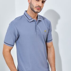 Jack Nicklaus Brehme Polo Shirt Pria Regular Fit Medium Grey