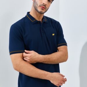 Jack Nicklaus Brehme Polo Shirt Pria Regular Fit Navy