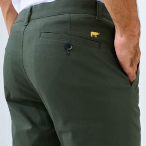 Jack Nicklaus Bridgeston Celana Panjang Pria Slim Fit Dark Green