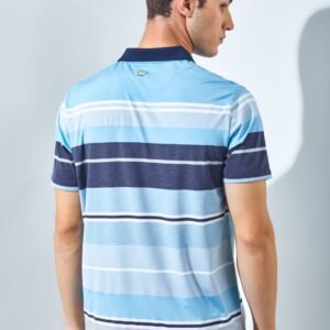 Jack Nicklaus Brunellos Premium Multi Stripe Polo Blue Surf