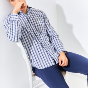 Jack Nicklaus Kerr Savoy Medium Check Long Sleeve Blue Port