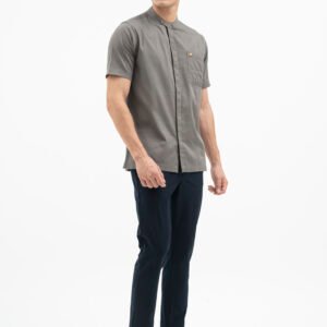 Jack Nicklaus Fortunato Kemeja Pria Lengan Pendek Slim Fit Dark Grey