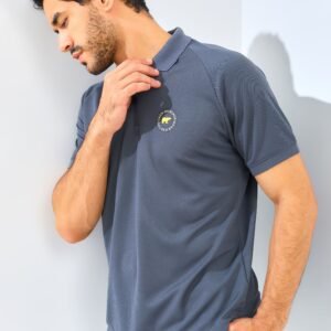 Jack Nicklaus Ferris Polo Shirt Pria Slim Fit Iron Gate