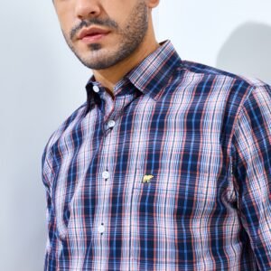 Jack Nicklaus Causeway Premium men's shirt Winslow Plaid Classic Navy