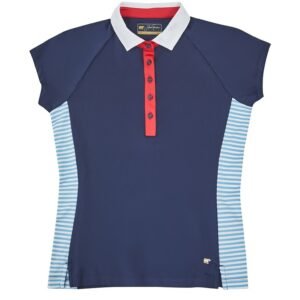Jack Nicklaus Citruswood Premium Side Stripe Polo Ladies Classic Navy