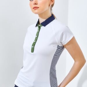 Jack Nicklaus Citruswood Premium Side Stripe Polo Ladies Bright White