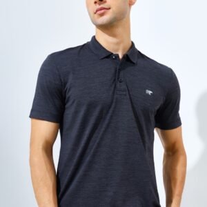 Jack Nicklaus Corvette Polo Shirt Pria Slim Fit Black