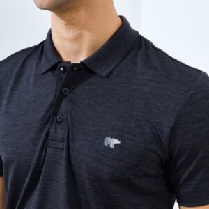 Jack Nicklaus Corvette Polo Shirt Pria Slim Fit Black