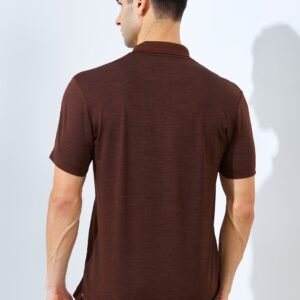 Jack Nicklaus Corvette Polo Shirt Pria Slim Fit Dark Brown