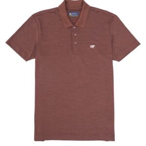 Jack Nicklaus Corvette Polo Shirt Pria Slim Fit Dark Brown