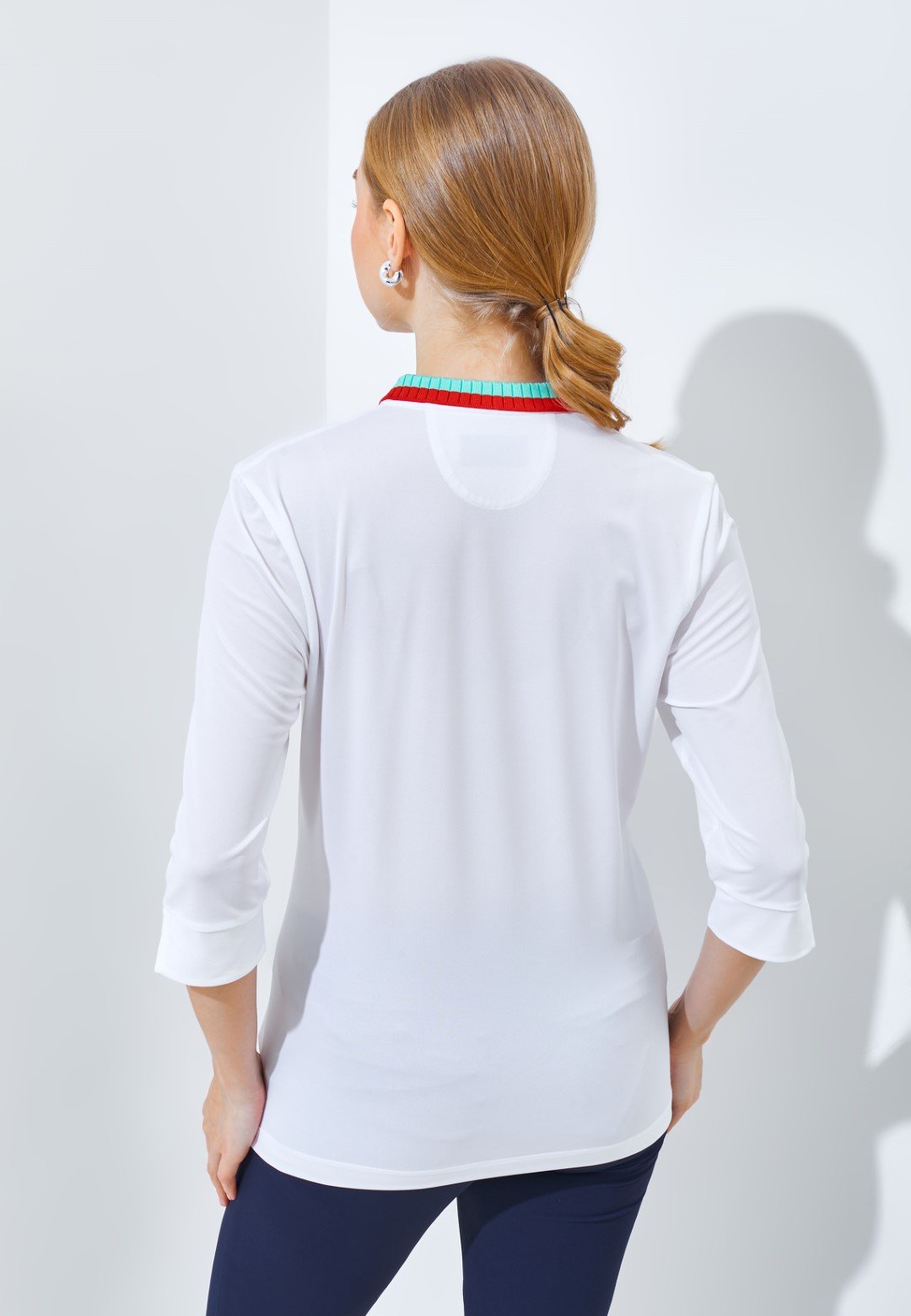 Jack Nicklaus Cypress Premium Solid Polo Ladies Bright White - Image 4