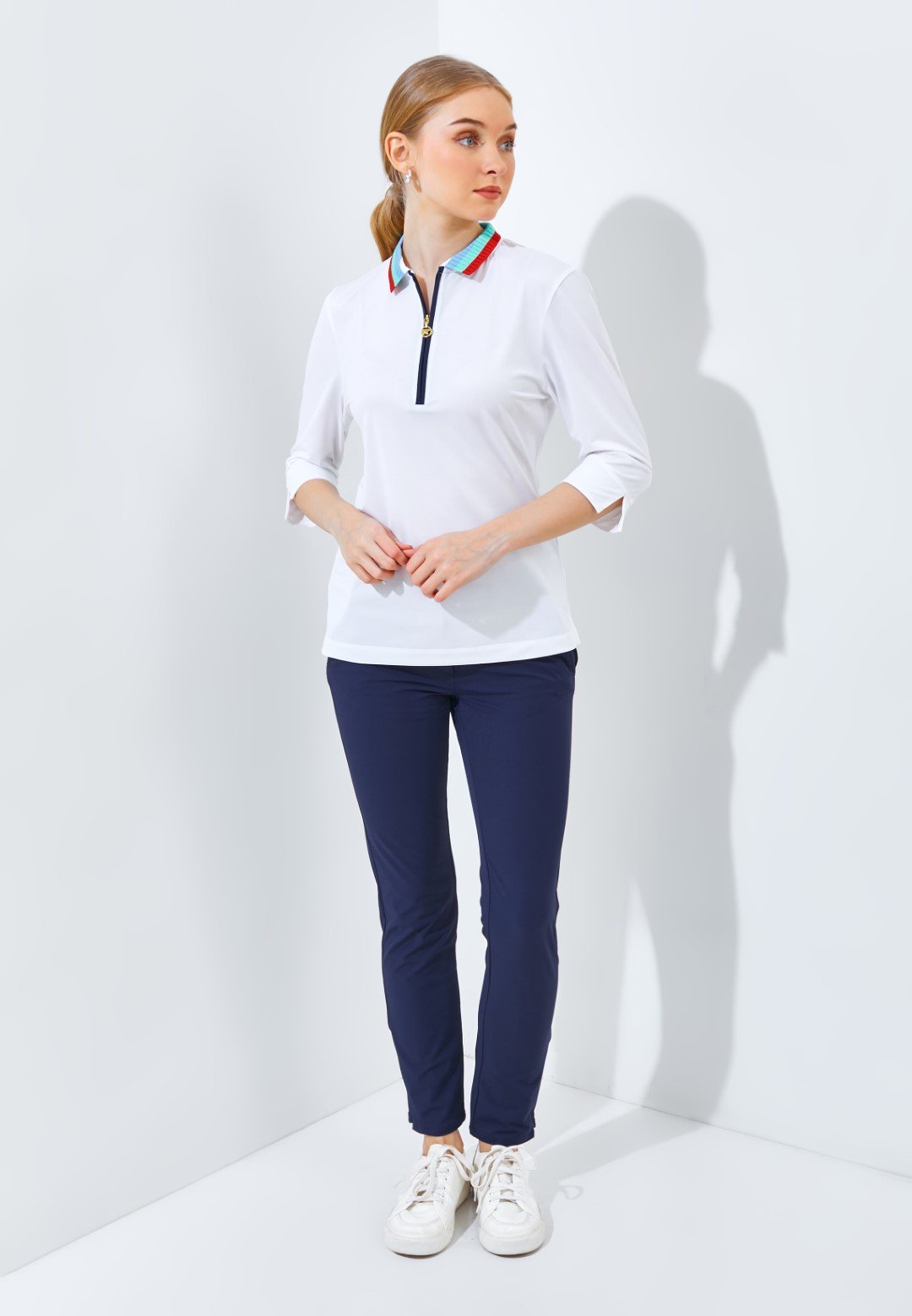 Jack Nicklaus Cypress Premium Solid Polo Ladies Bright White - Image 6