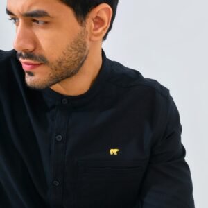 Jack Nicklaus Magnifica Kemeja Pria Lengan Panjang Slim Fit Black