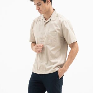 Jack Nicklaus Prodigy Kemeja Pria Lengan Pendek Regular Fit Khaki