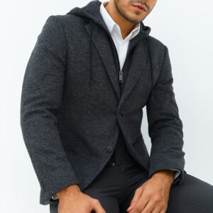 Jobb Darden-T2 Hybird Blazer Pria Slim Fit Dark Grey