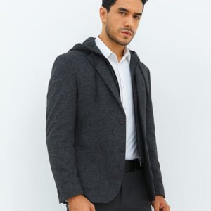 Jobb Darden-T2 Hybird Blazer Pria Slim Fit Dark Grey