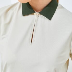 Jack Nicklaus Debby Ladies Premium Contrast Collar Polo Ice Stone